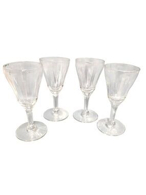Vintage Crystal Liqueur Glasses Set of 4 Cordial Liqueur 3.5 inches tall Barware